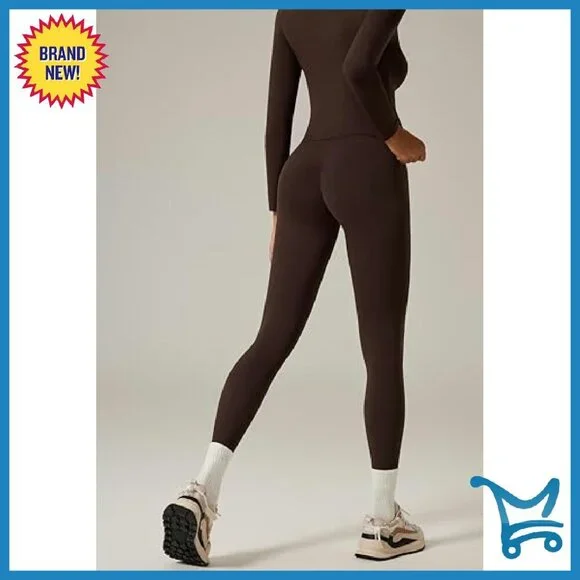 Slim Fit Long Sleeve Top & Hidden Scrunch Leggings Workout Set - Picture 7 of 8